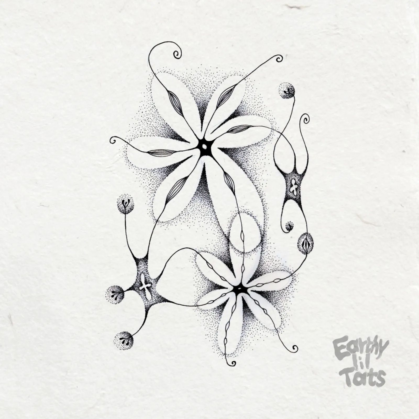 Flash design: Negative Space Flower