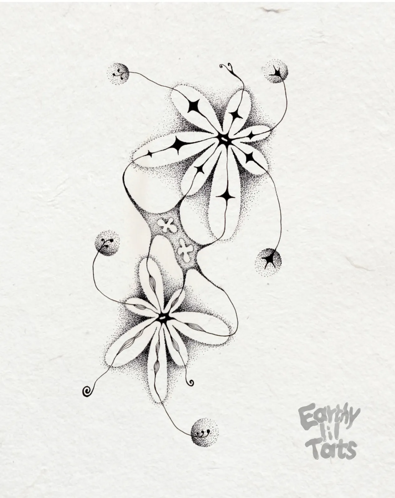 Flash design: Negative Space Flower