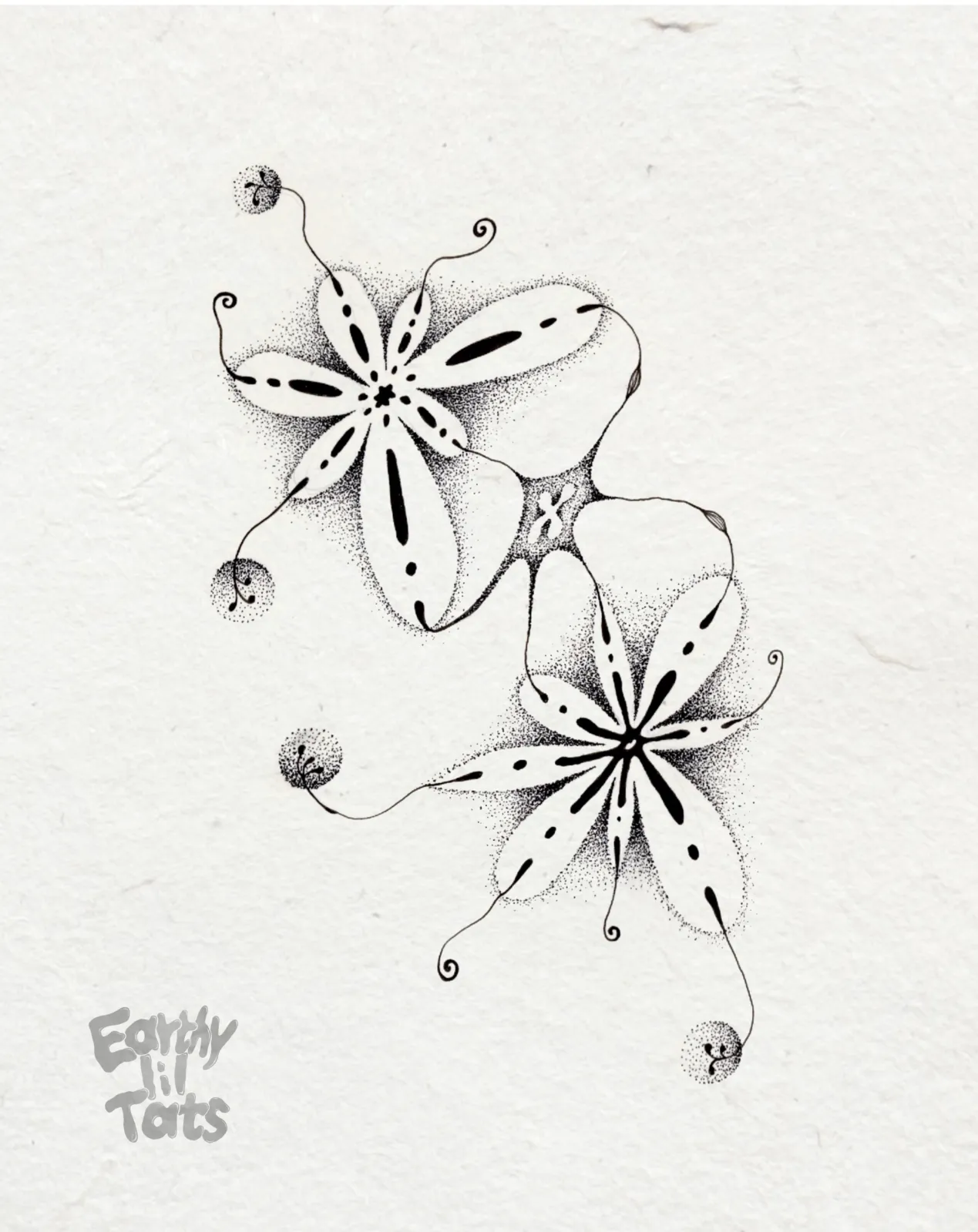 Flash design: Negative Space Flower