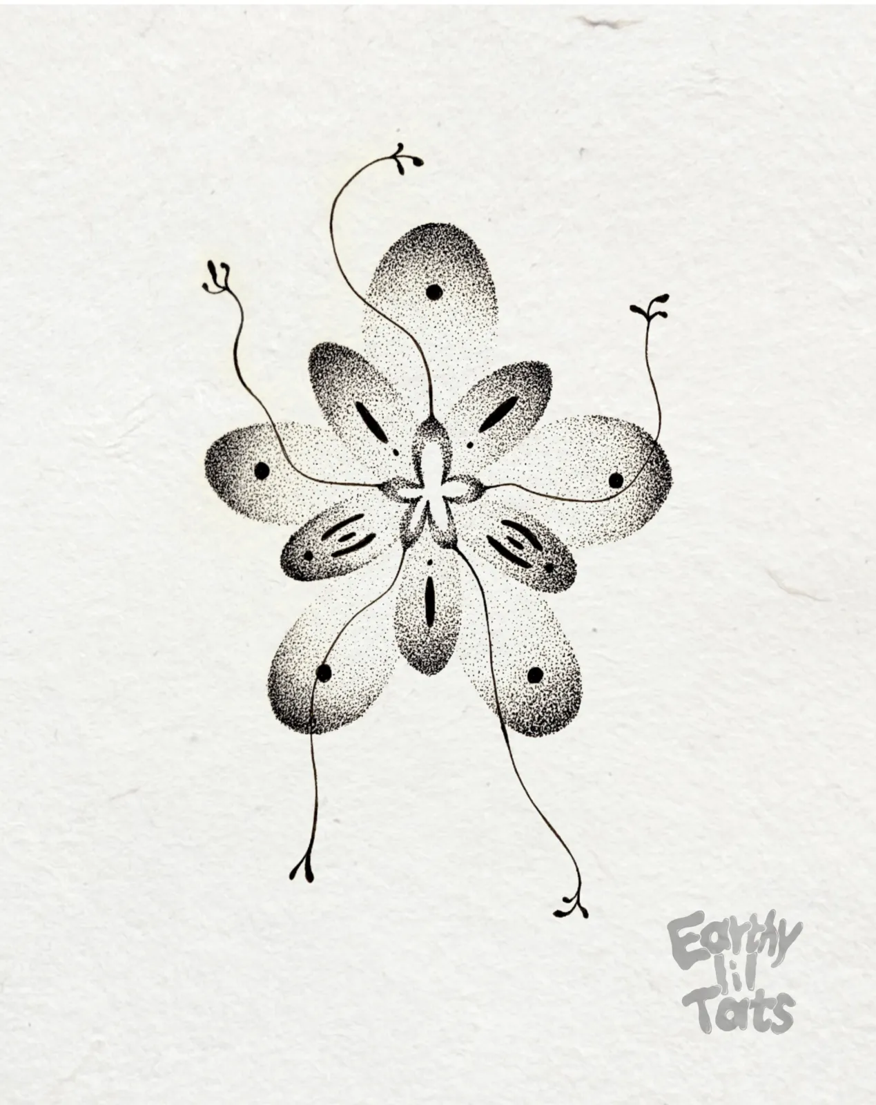 Flash design: Negative Space Flower
